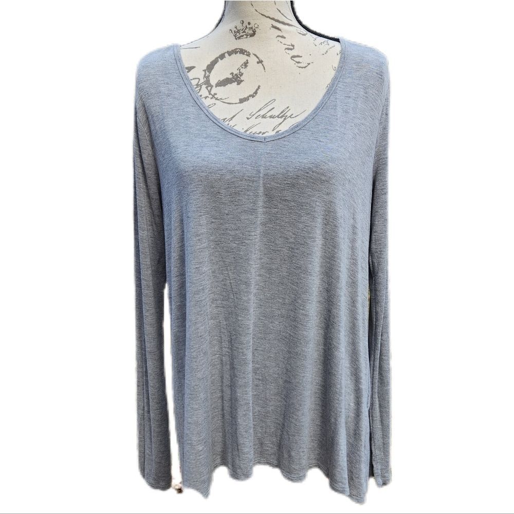 Abercrombie &‎ Fitch -475 gray long sleeve flowy top Small